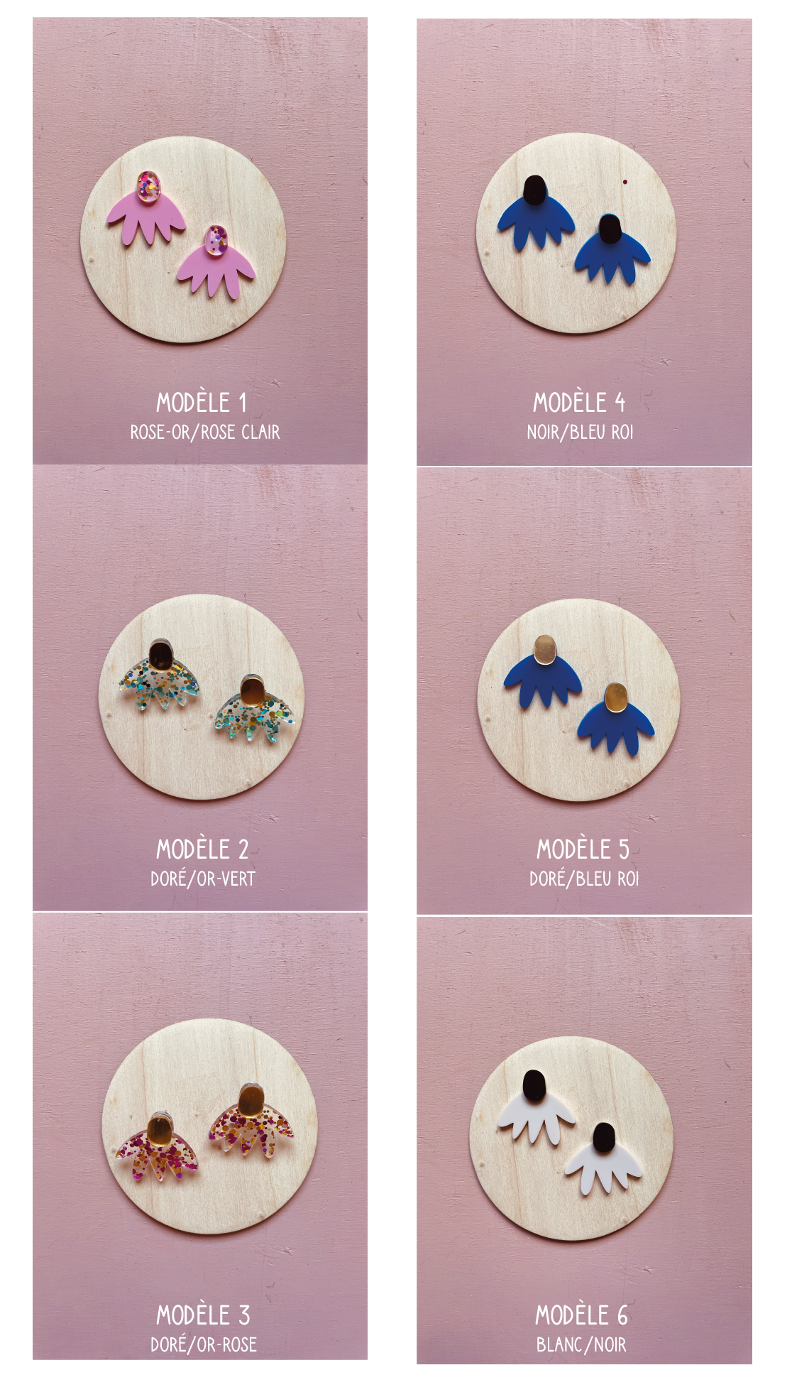 BOUCLES D'OREILLES - PETITE PETALE ( coloris au choix)