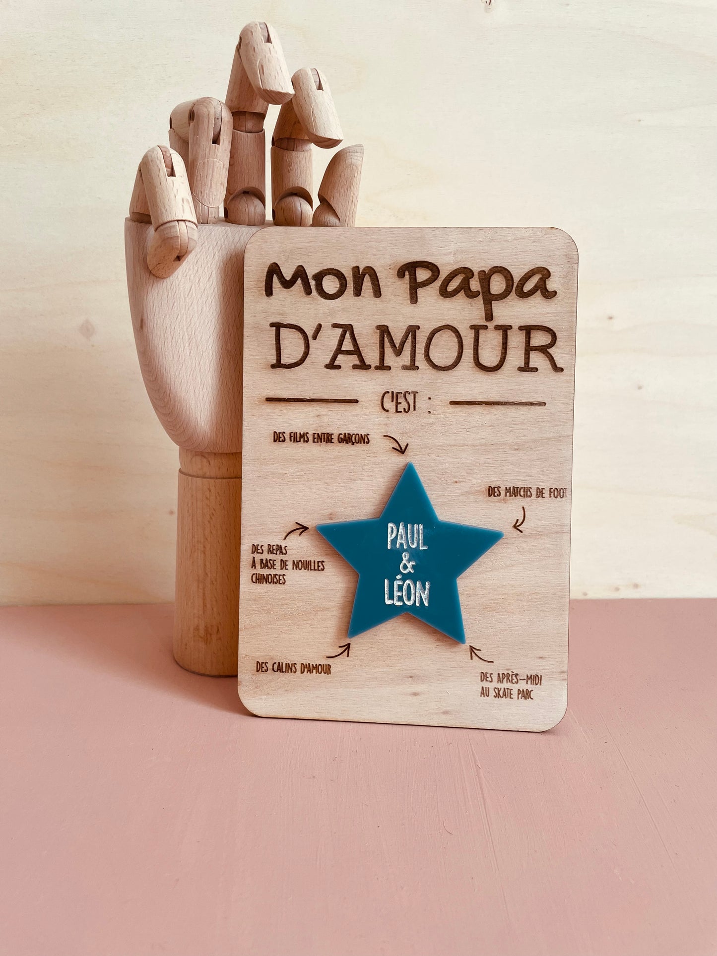 PANCARTE MON PAPA  - PERSONNALISABLE