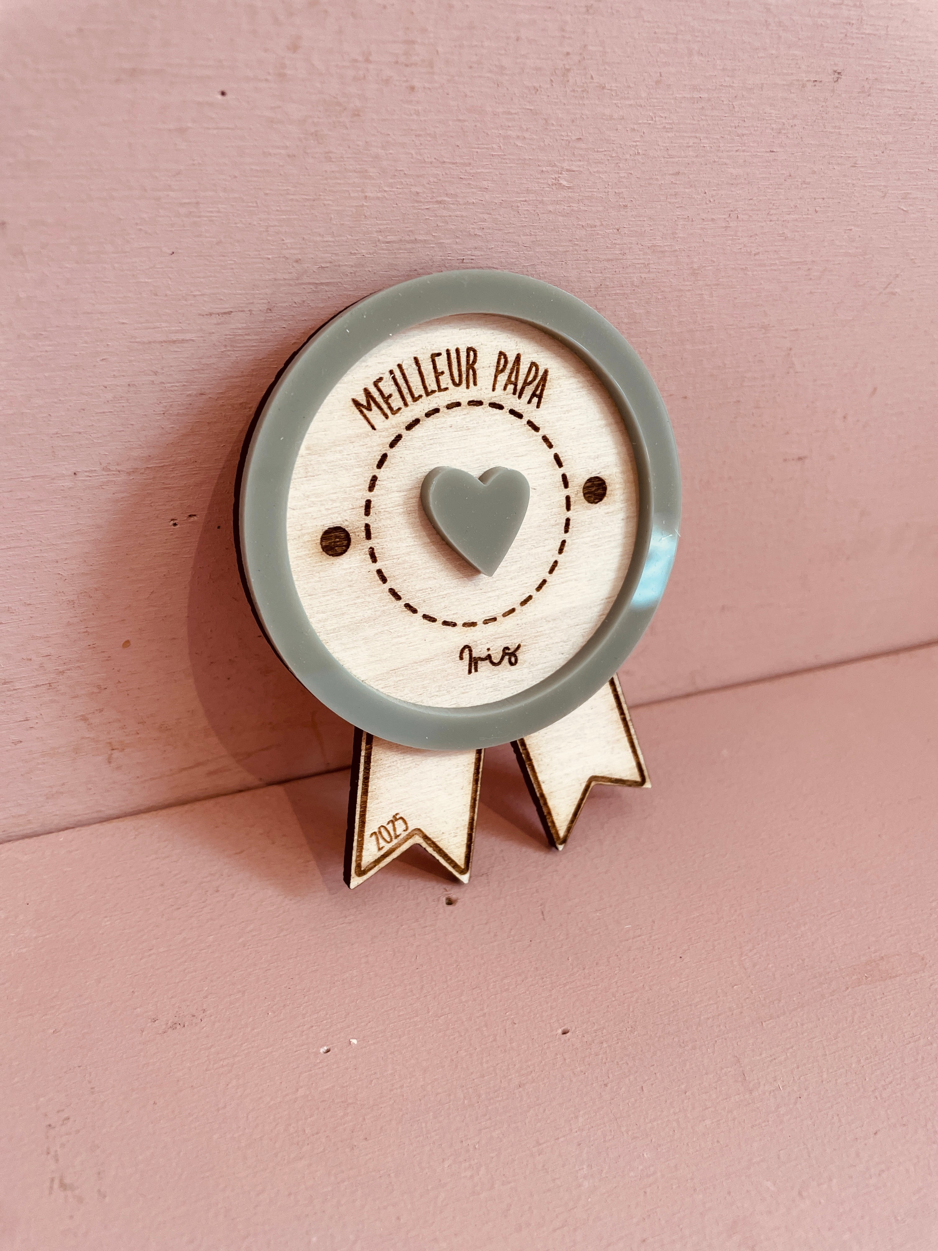 MAGNET MÉDAILLE PAPA/PAPY- PERSONNALISABLE
