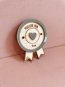 MAGNET MÉDAILLE PAPA/PAPY- PERSONNALISABLE