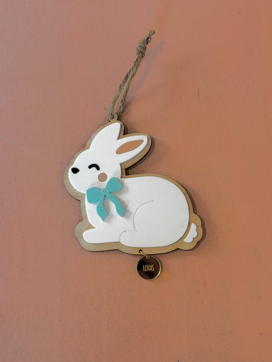 SUSPENSION LAPIN DE PÂQUES NOEUD - PERSONNALISÉE