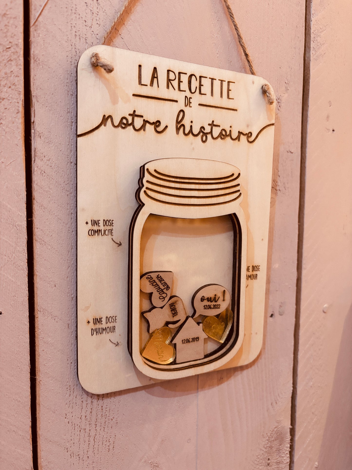 PANCARTE NOTRE HISTOIRE - AREMPLIR-PERSONNALISABLE