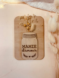 CARTE BOCAL PERSONNALISABLE - MAMIE D'AMOUR