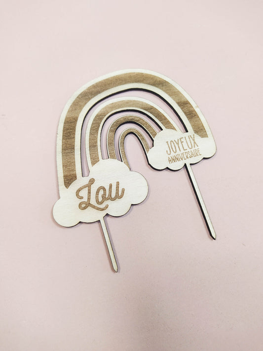 CAKE TOPPER - ARC EN CIEL