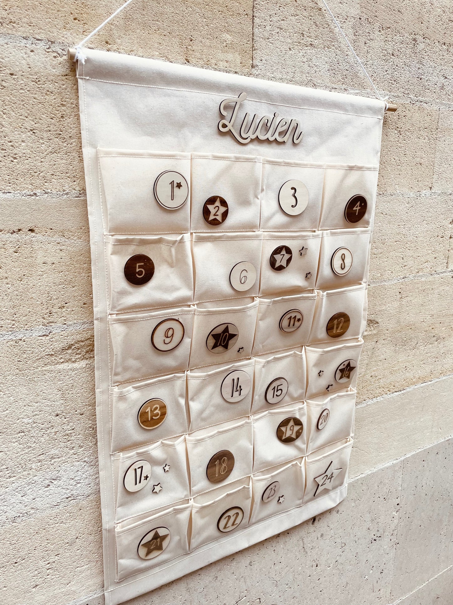 CALENDRIER DE L'AVENT EN TISSU