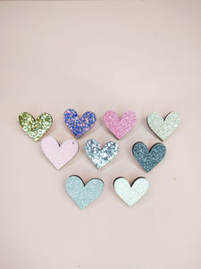 BROCHE - COEUR PAILLETTES