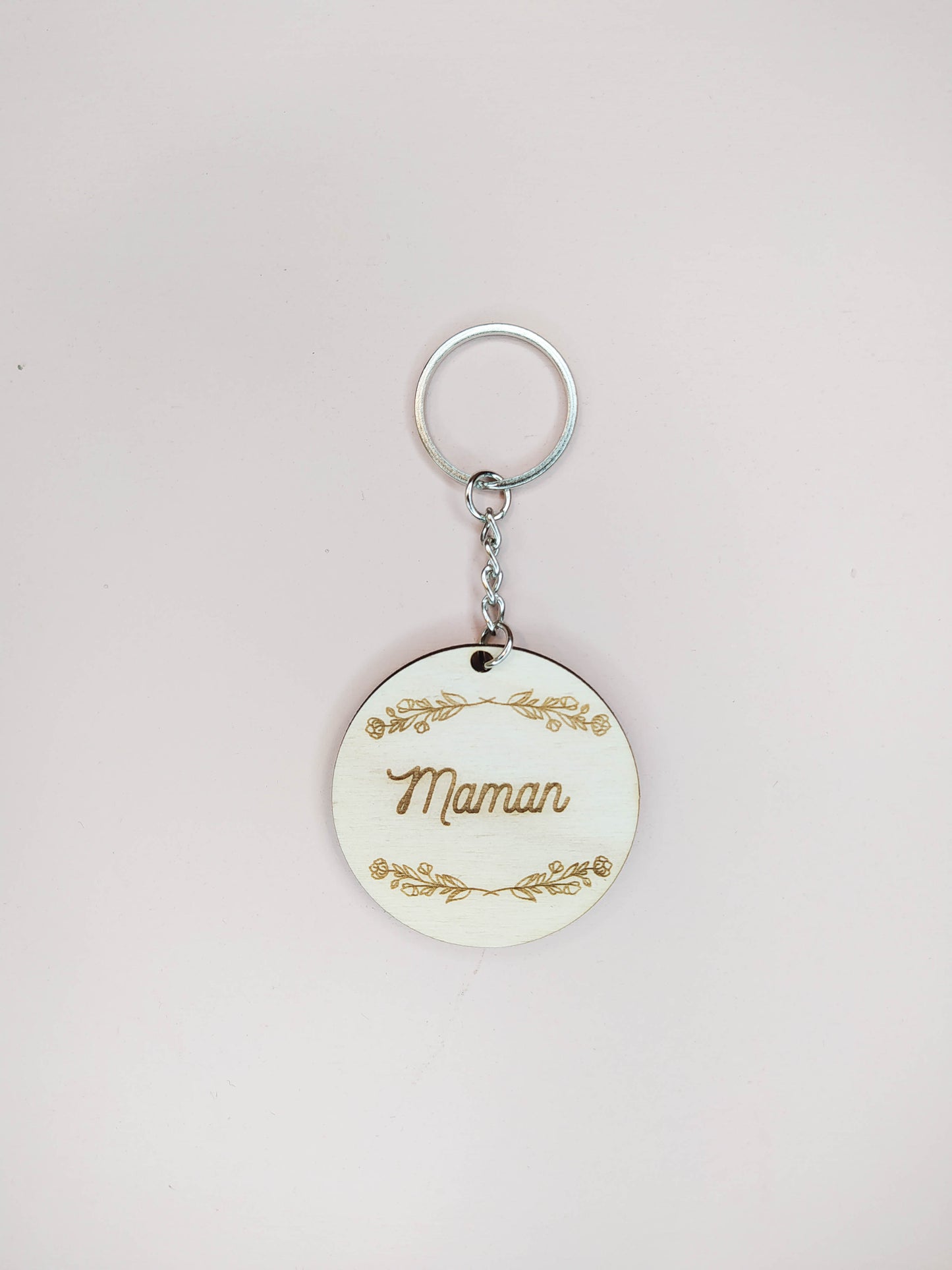 PORTE-CLÉS - " COURONE DE FLEURS " PERSONNALISABLE