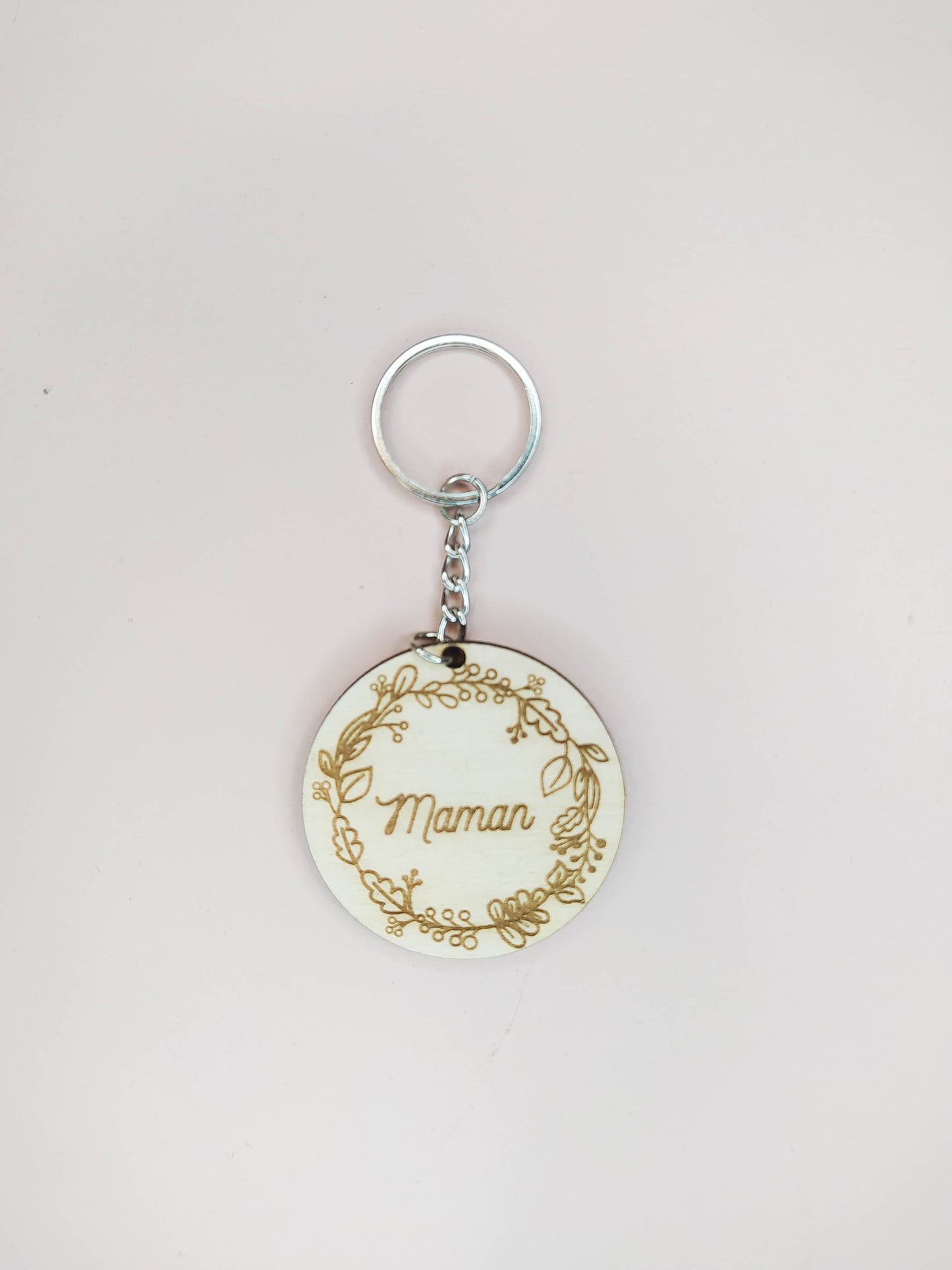 PORTE-CLÉS - " COURONE DE FLEURS " PERSONNALISABLE