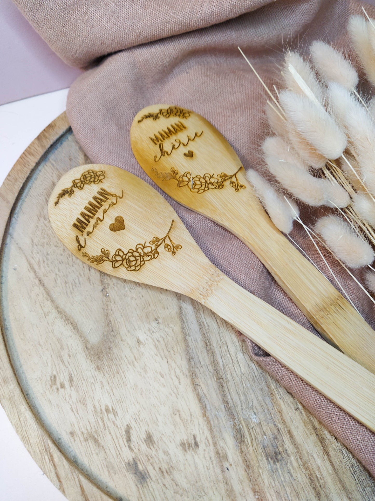 CUILLERE EN BOIS MAMAN/MAMIE - PERSONNALISABLE