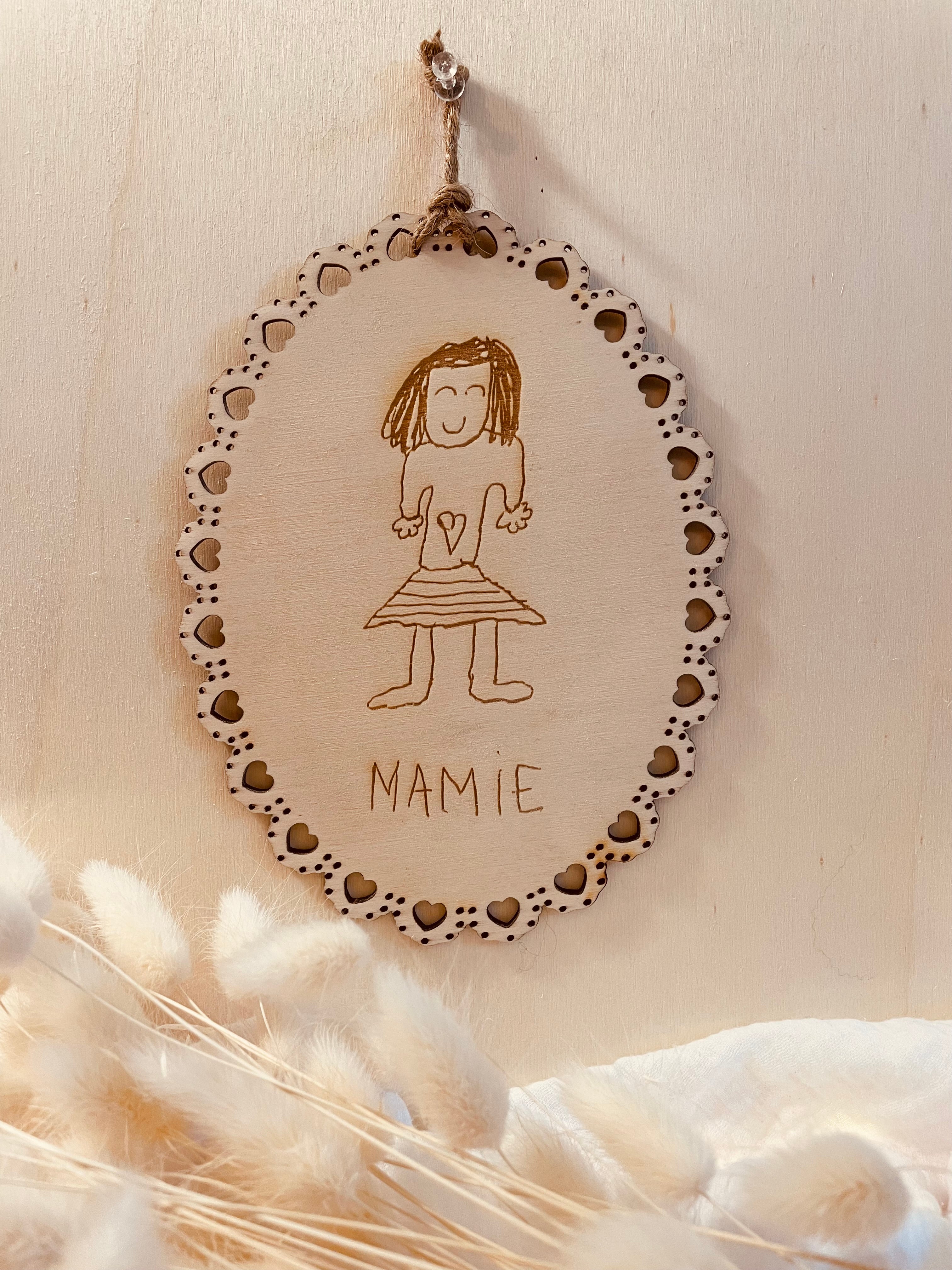 DECORATION MURALE PERSONNALISABLE - DESSIN MAMIE