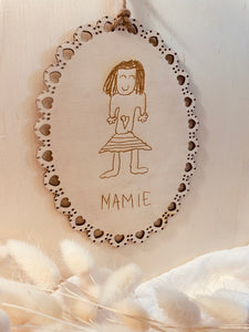 DECORATION MURALE PERSONNALISABLE - DESSIN MAMIE