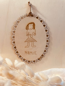 DECORATION MURALE PERSONNALISABLE - DESSIN MAMIE