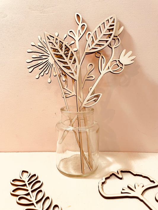 FLEURS EN BOIS