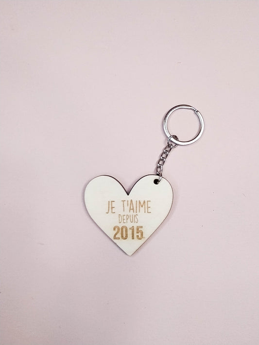 PORTE-CLÉS COEUR - PERSONNALISABLE