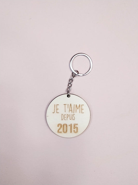 PORTE-CLÉS JE T'AIME - PERSONNALISABLE