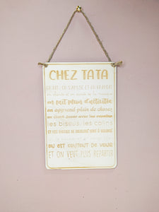 RÈGLES CHEZ TATA - PERSONNALISABLE