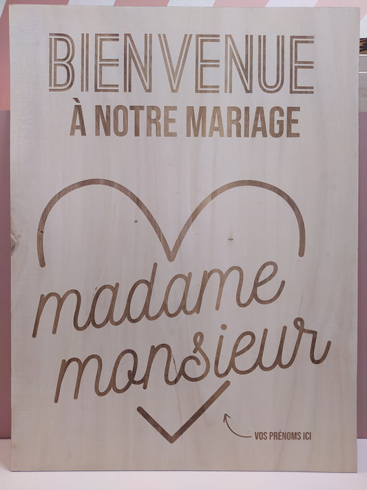 PANNEAU DE BIENVENUE