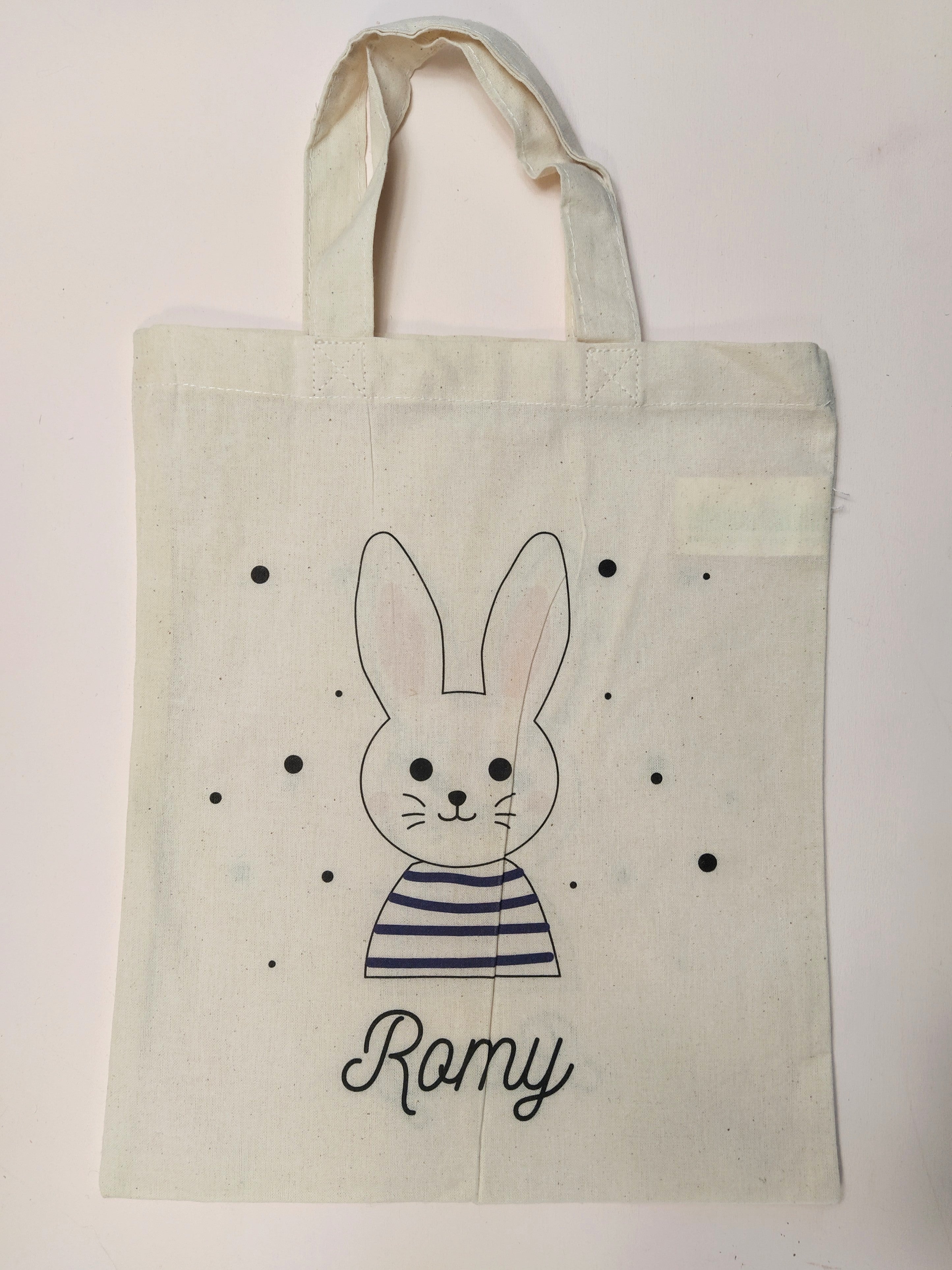 TOT BAG LAPIN DE PÂQUES - PERSONNALISÉE