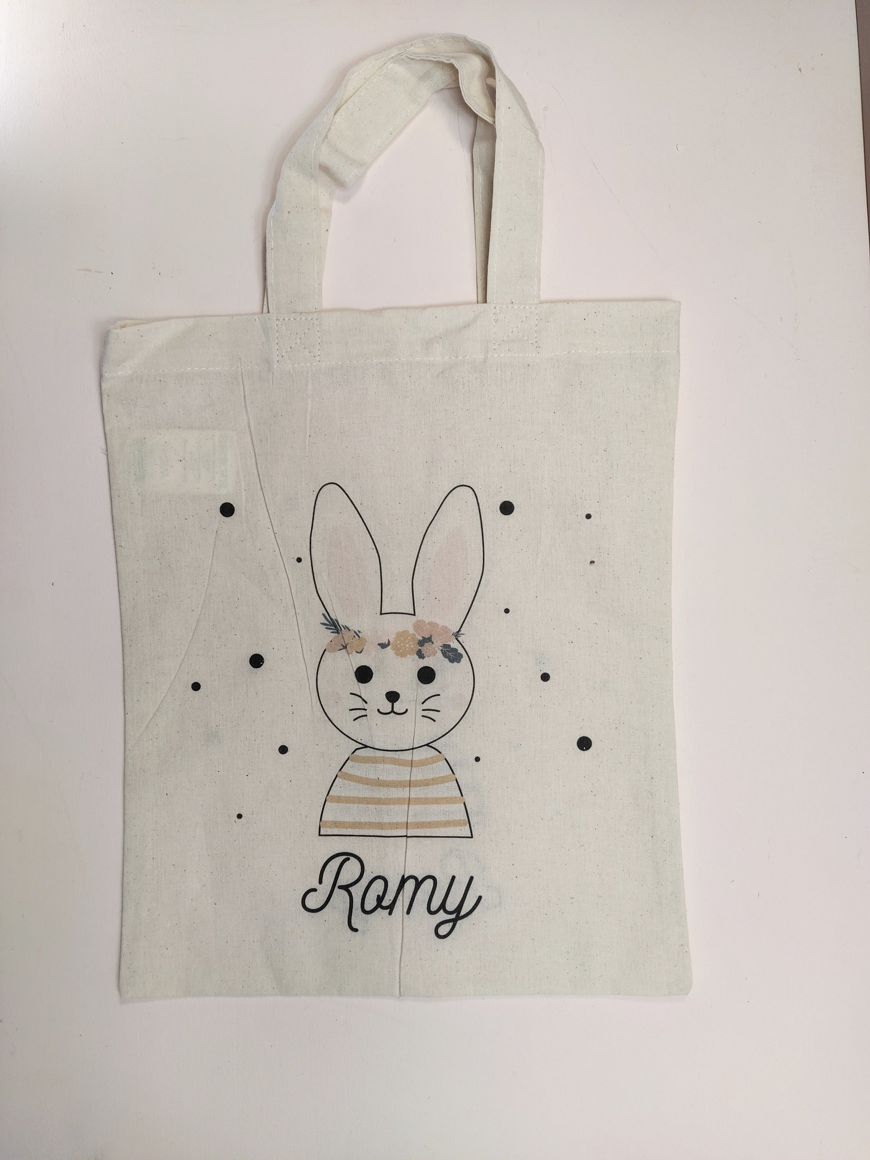 TOT BAG LAPIN DE PÂQUES - PERSONNALISÉE