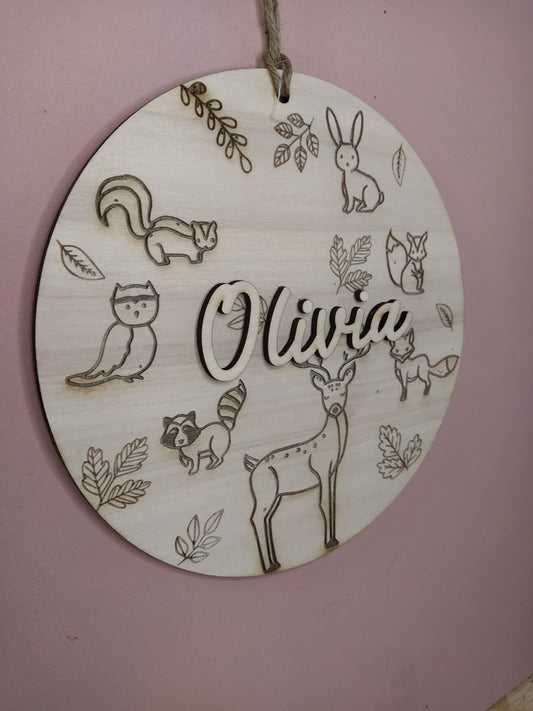 DECORATION MURALE ENFANT - ANIMAUX DE LA FORET