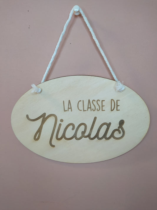 PANCARTE CLASSE DE MAITRE OU MAITRESSE