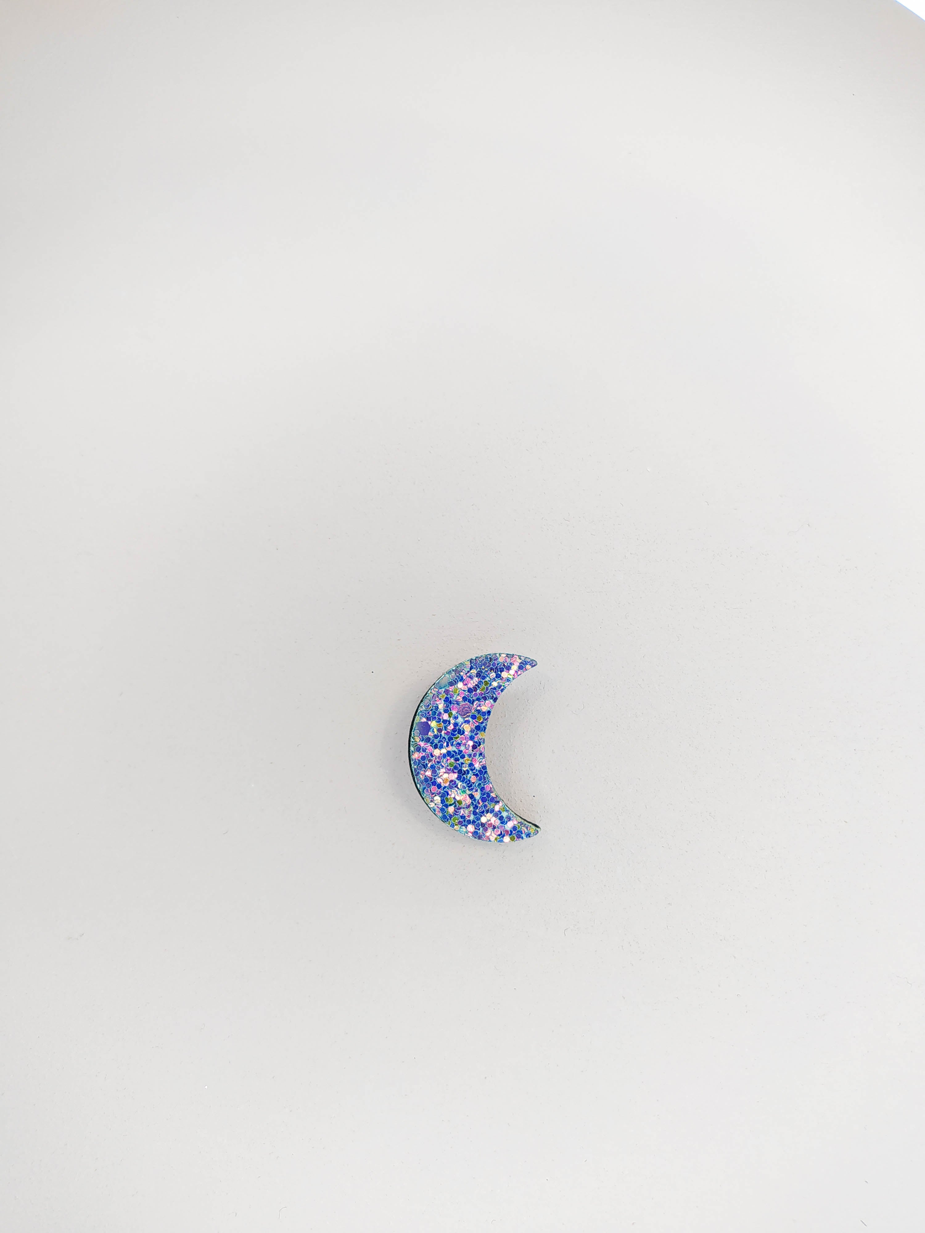 BROCHE - LUNE PAILLETTES