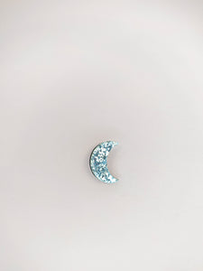 BROCHE - LUNE PAILLETTES