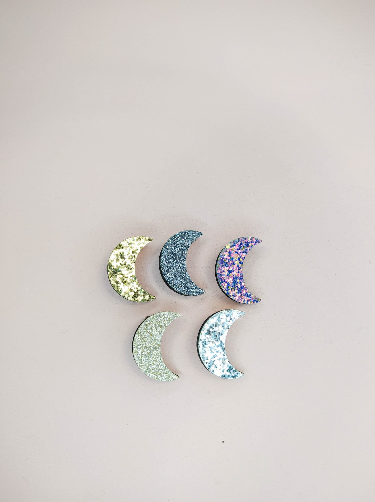 BROCHE - LUNE PAILLETTES