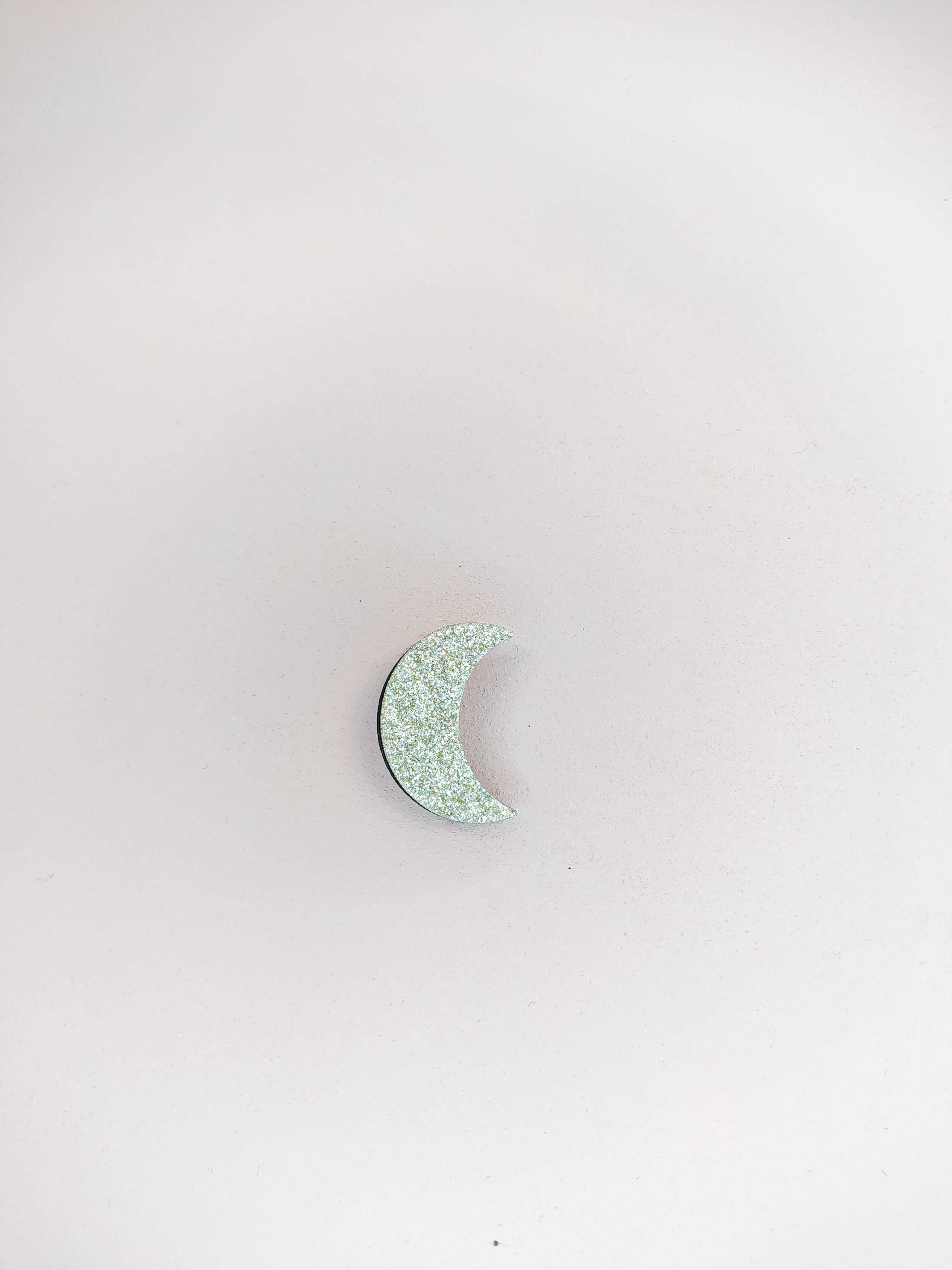 BROCHE - LUNE PAILLETTES