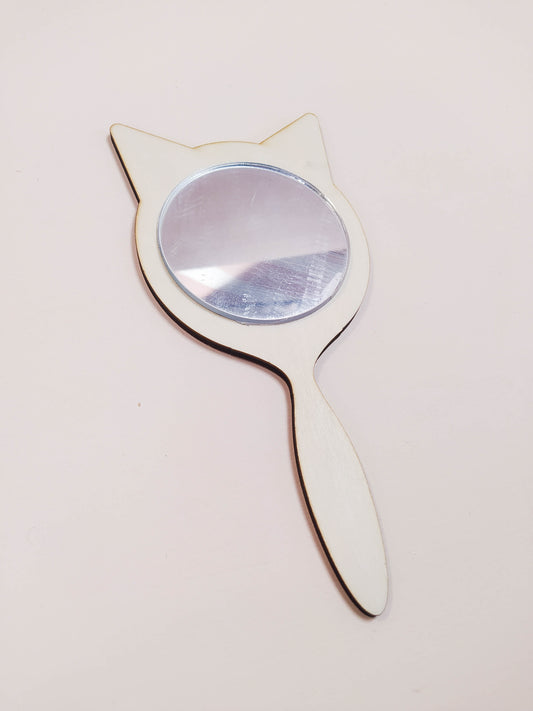 MIROIR À MAIN CHAT - PERSONNALISABLE
