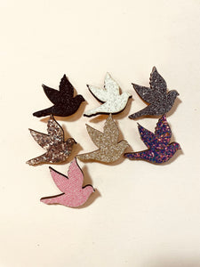 BROCHE - OISEAUX PAILLETTE