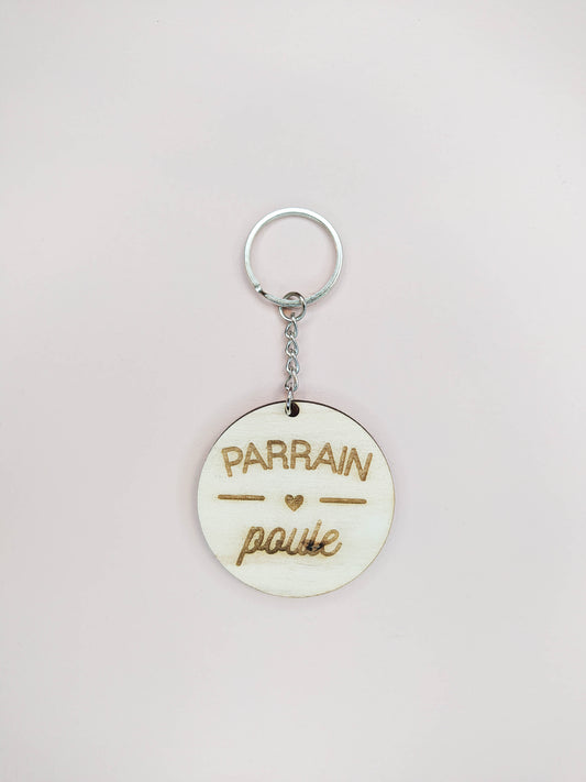 PORTE-CLÉS - PARRAIN/MARRAINE