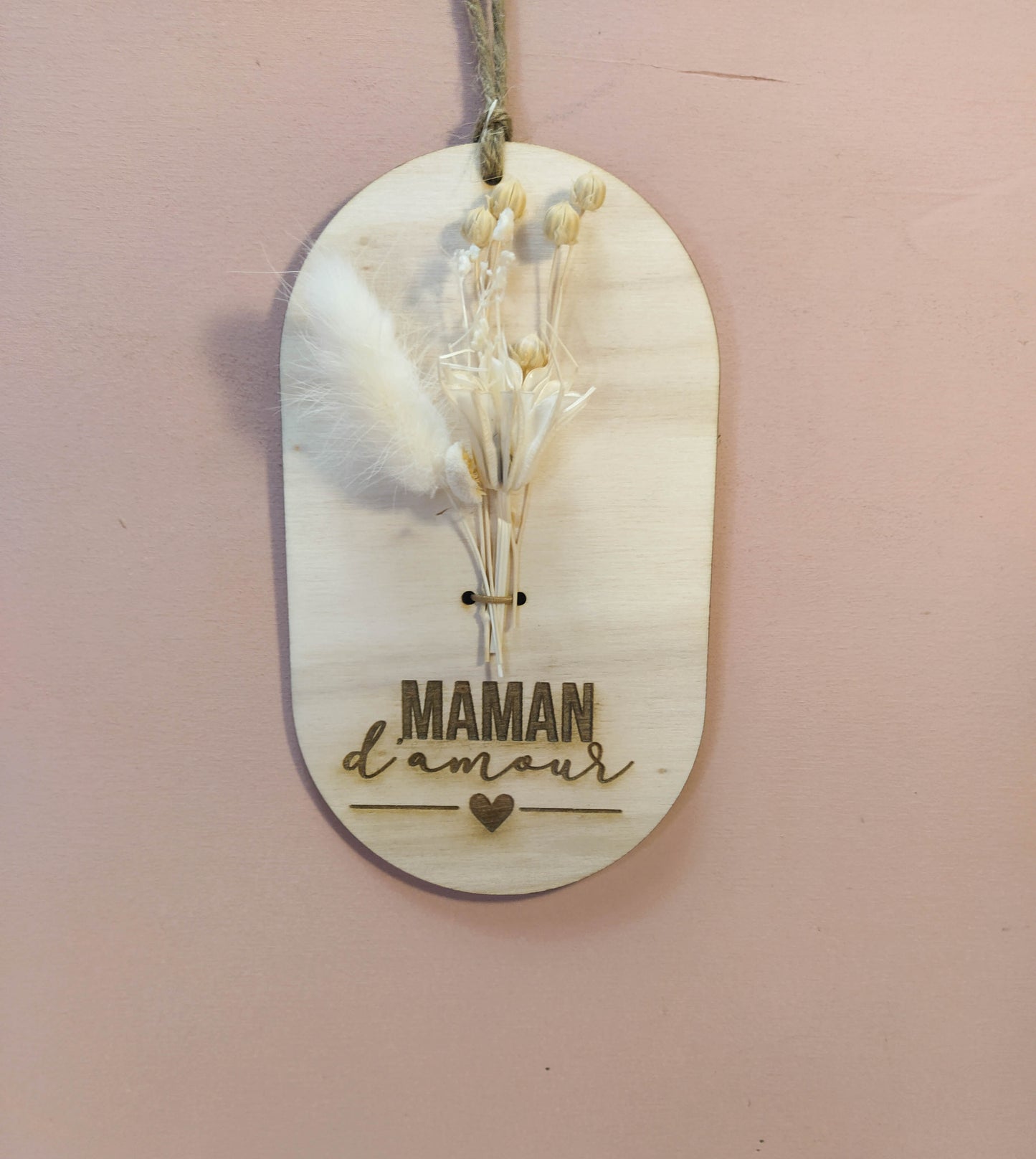 PANCARTE FLEURI/FLEURS SÉCHÉS - MAMAN