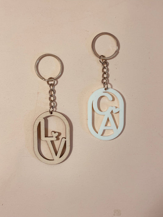 PORTE-CLÉS PERSONNALISÉ -  INITIALE