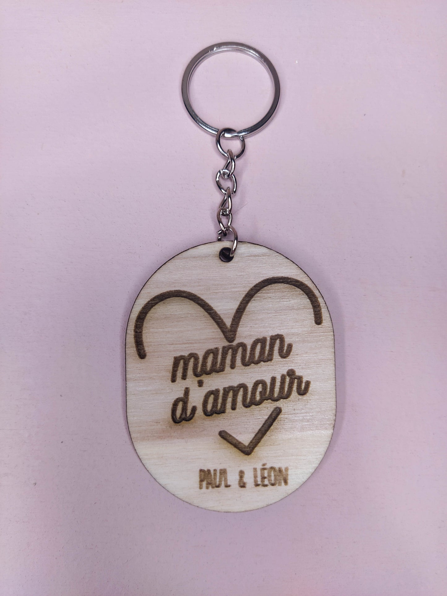 PORTE-CLÉS COEUR - MAMAN D'AMOUR