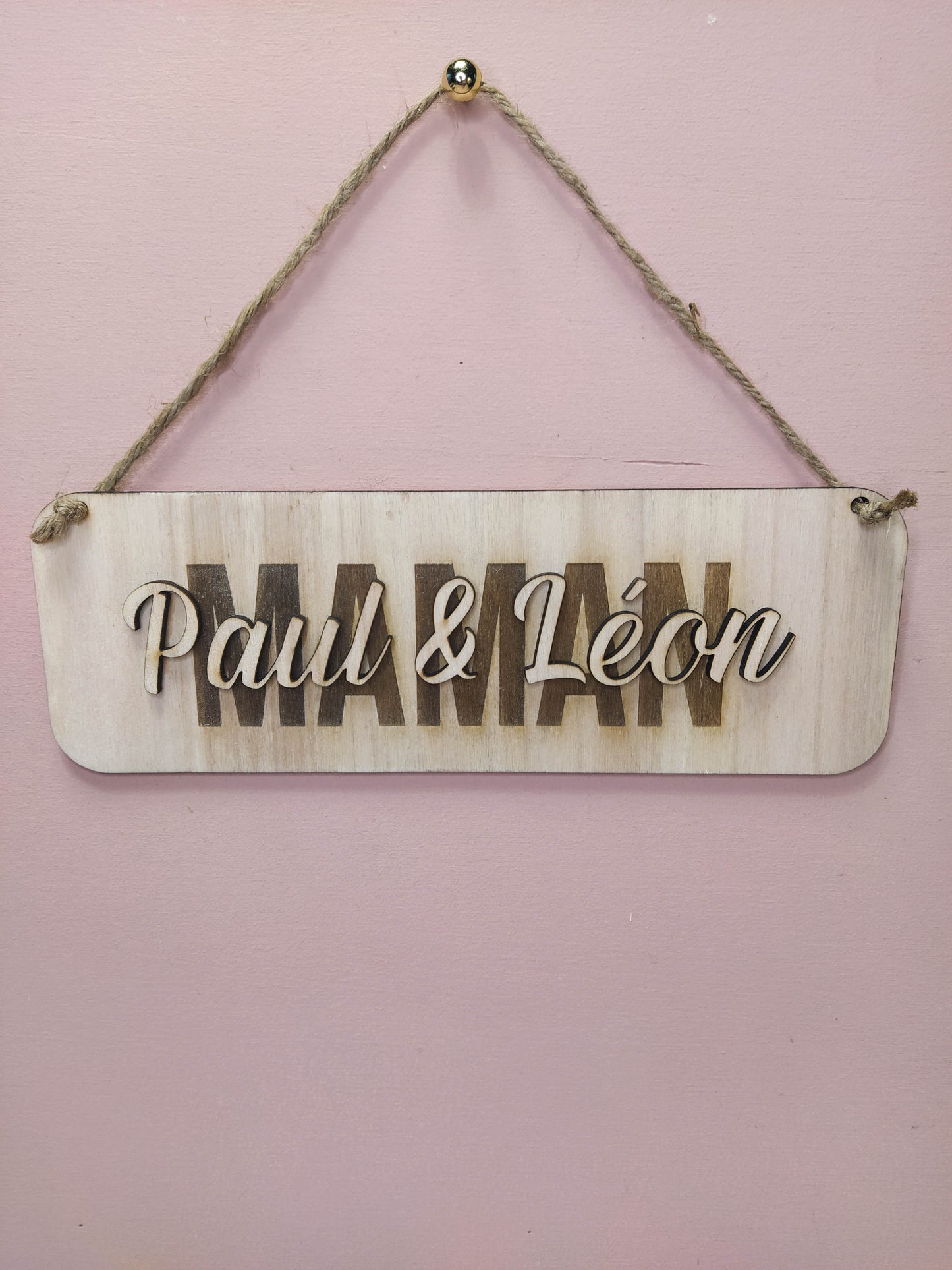 PANCARTE MAMAN PRÉNOMS - PERSONNALISABLE