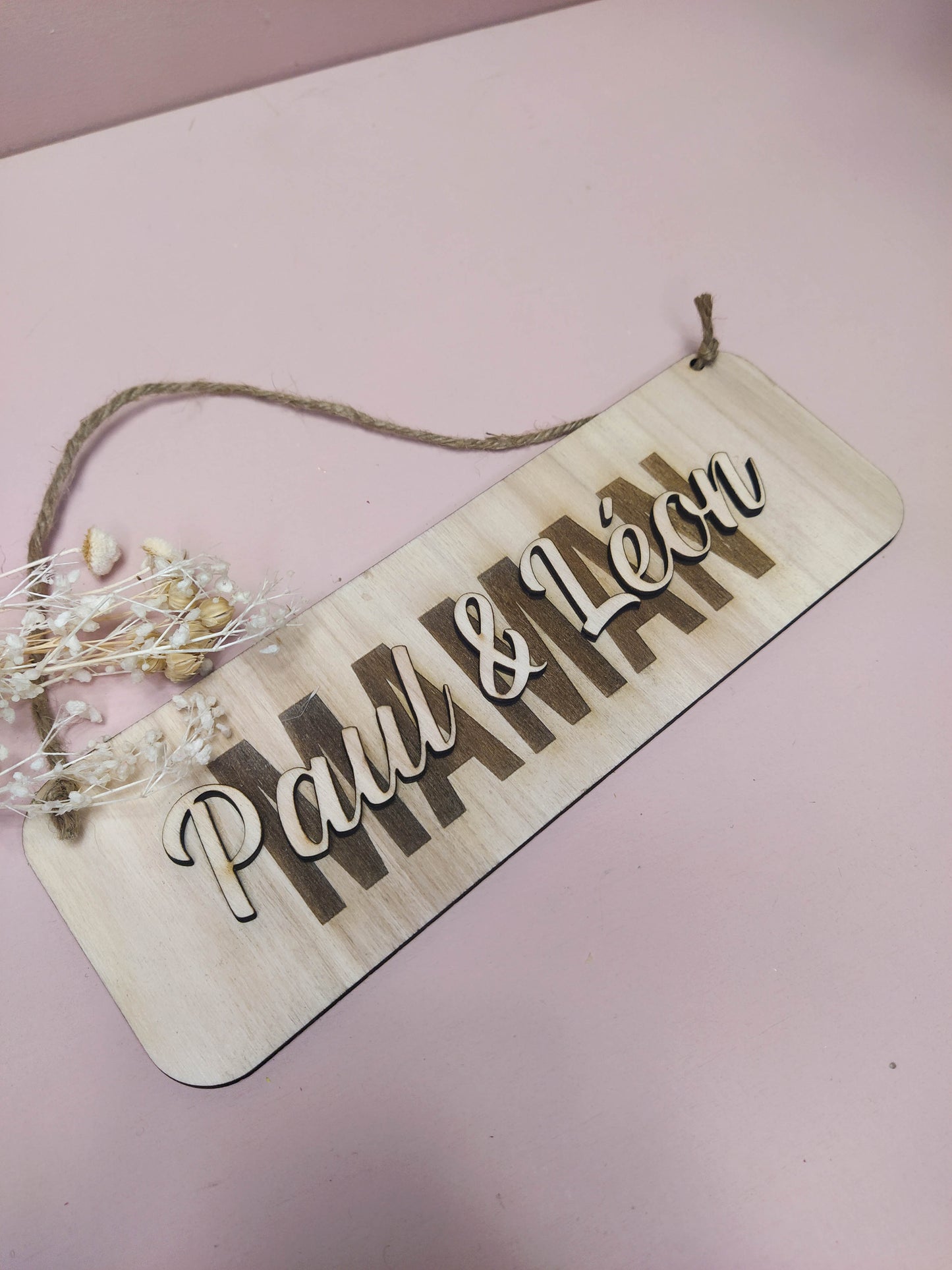 PANCARTE MAMAN PRÉNOMS - PERSONNALISABLE