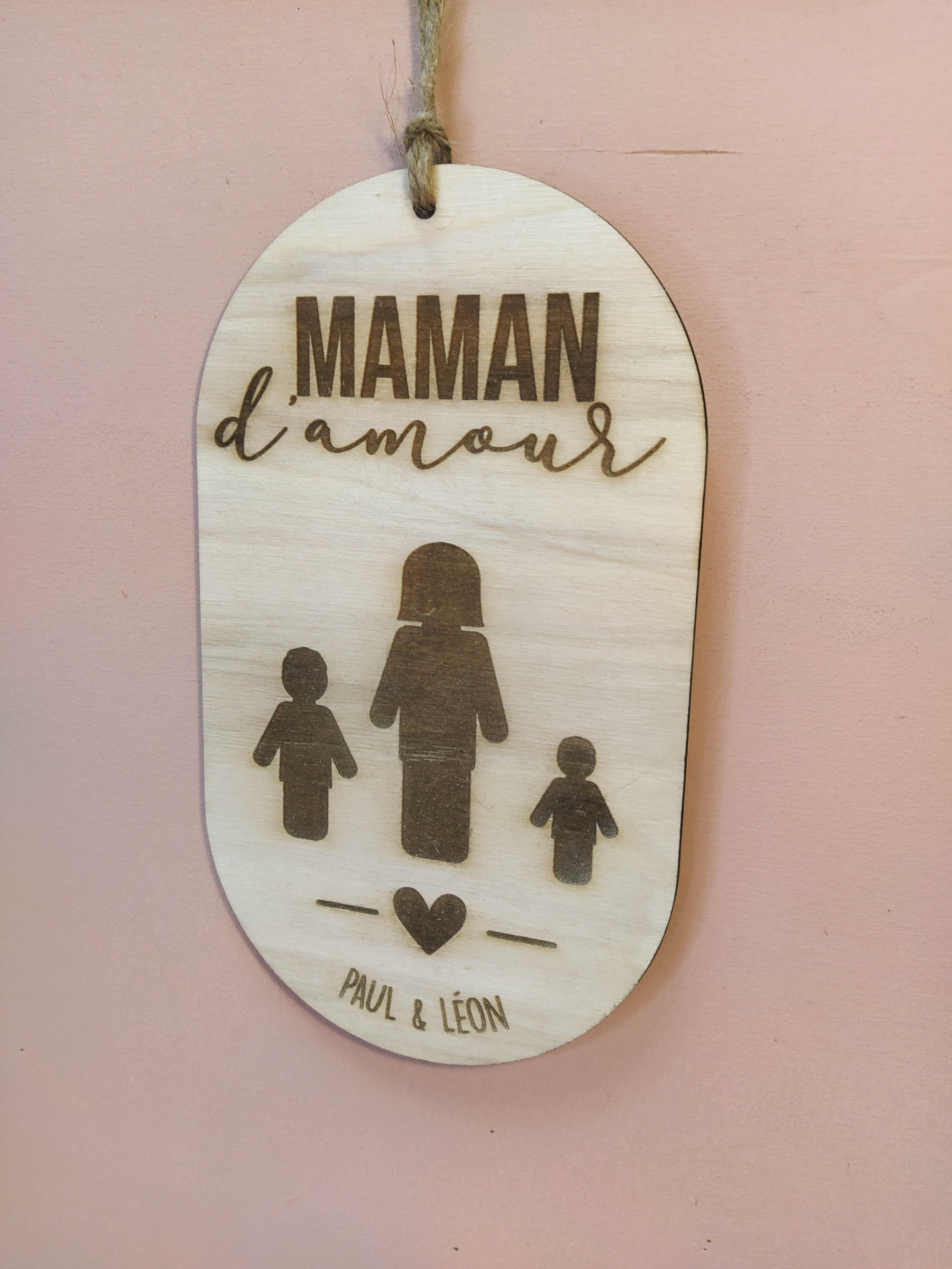 PANCARTE MAMAN SILOUHETTE- PERSONNALISABLE