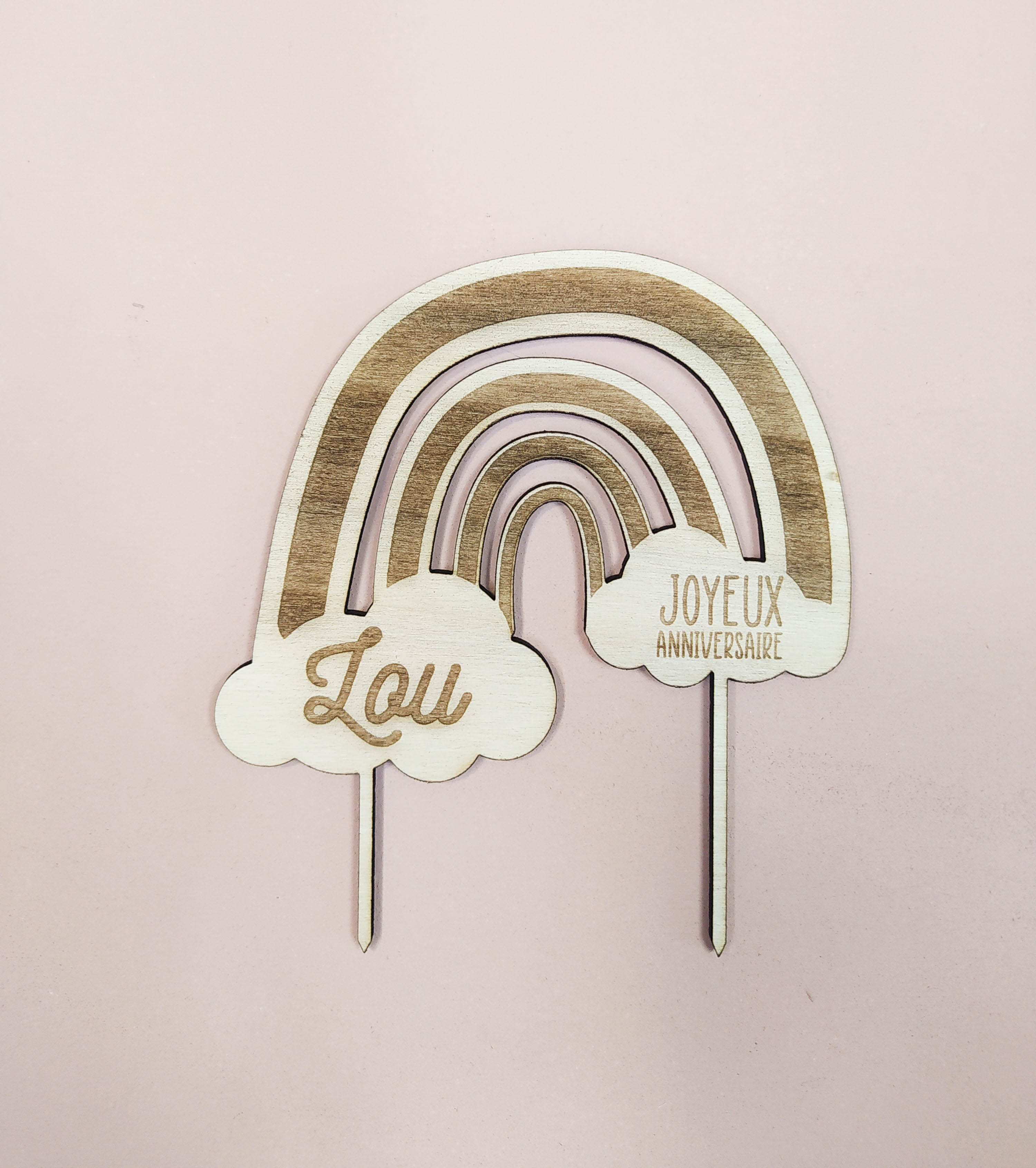 CAKE TOPPER - ARC EN CIEL