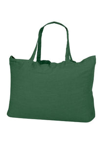 SAC CABAS EN LIN VERT PERSONNALISABLE