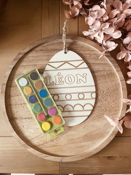 OEUF DE PÂQUES À COLORIER- PERSONNALISÉE