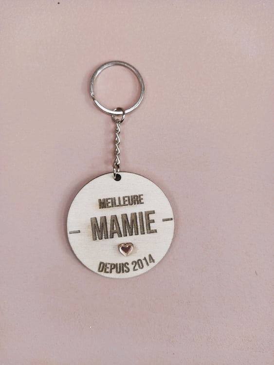 PORTE-CLÉS -  MAMIE D'AMOUR COEUR